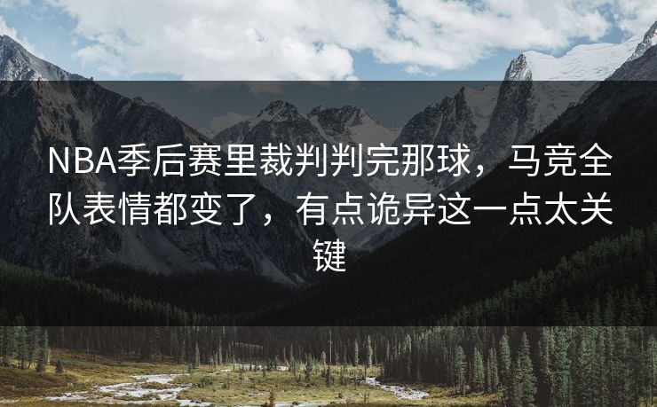 NBA季后赛里裁判判完那球,马竞全队表情都变了,有点诡异这一点太关键 NBA季后赛里裁判判完那球,马竞全队表情都变了,有点诡异这一点太关键